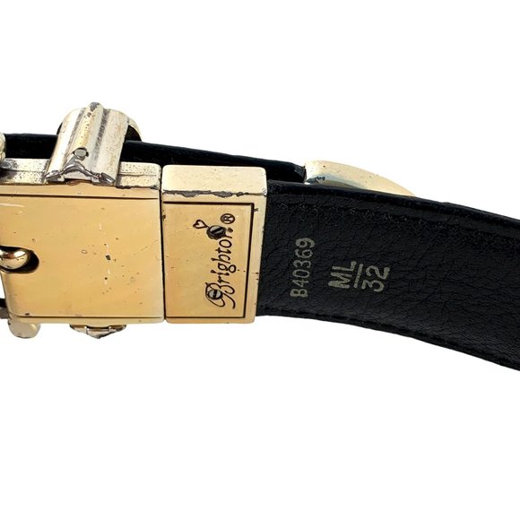 Vintage BRIGHTON \'B40369\' Reversible‎ Croc  Leather Belt Silver Buckle main image 9